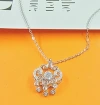 S925 sterling silver longevity lock, baby hollowed-out necklace, children and adults' safety lock, sweater chain, couple silver jewelry, smiling details Picture